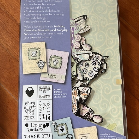 NWOT Card craft set w stamps - Picture 6 of 6